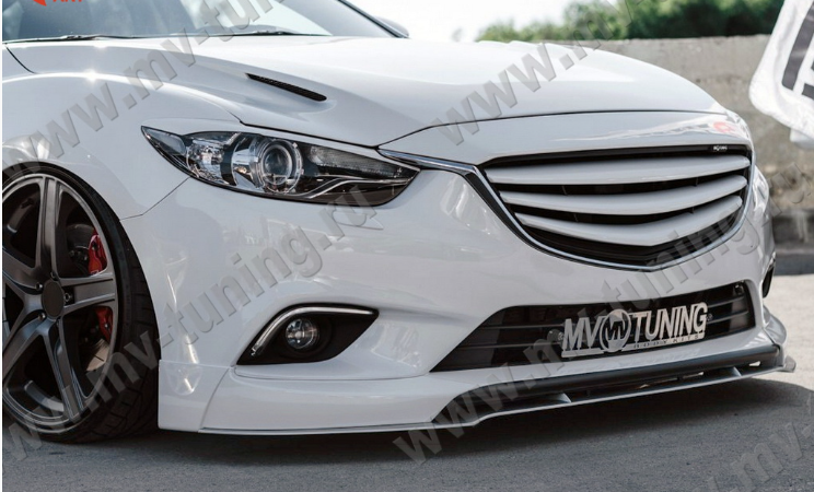 Сплиттер переднего бампера под клыки № 1 "SkyActivSport" для Mazda 6 (2013-н.в.) купить недорого с доставкой в Волоколамск