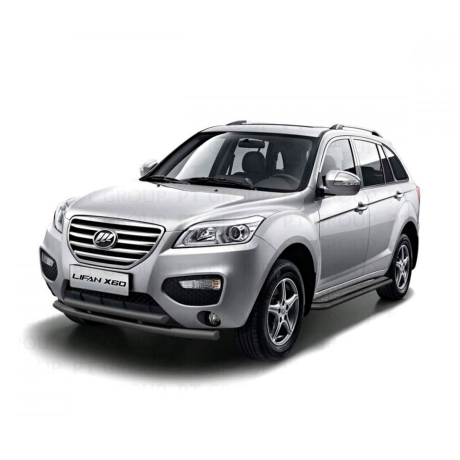 Защита переднего бампера двойная d63/51мм ШАГРЕНЬ (ППК) LIFAN X60 (2012-2016 г.в.) купить недорого с доставкой в Волоколамск