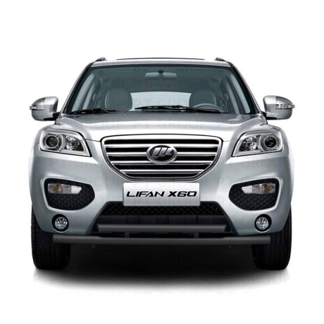 Защита переднего бампера двойная d63/51мм ШАГРЕНЬ (ППК) LIFAN X60 (2012-2016 г.в.) купить недорого с доставкой в Волоколамск