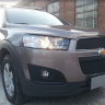 Защита радиатора "Standart" Chevrolet Captiva рестайлинг (2013-2015) чёрная купить недорого с доставкой в Волоколамск