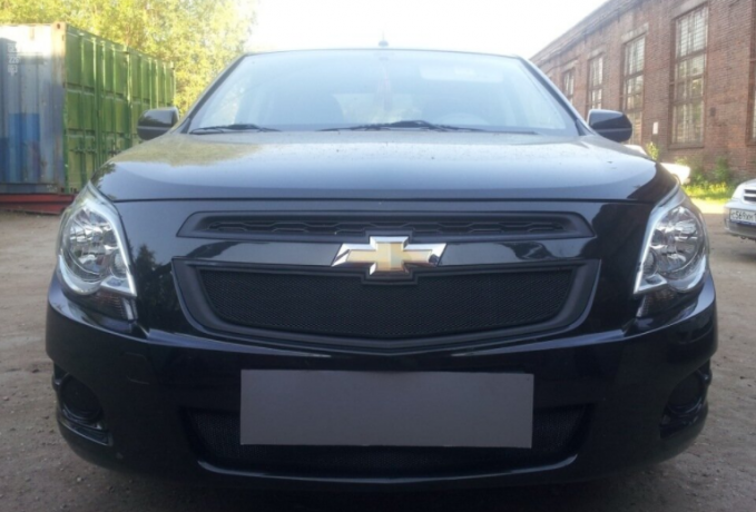 Защита радиатора "Standart" Chevrolet Cobalt (2013-н.в.) низ, чёрная купить недорого с доставкой в Волоколамск