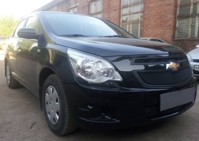 Защита радиатора "Standart" Chevrolet Cobalt (2013-н.в.) низ, чёрная купить недорого с доставкой в Волоколамск