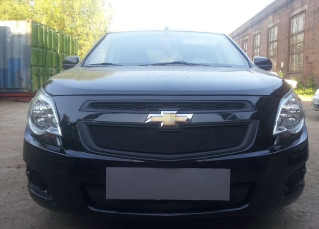 Защита радиатора "Standart" Chevrolet Cobalt (2013-н.в.) низ, чёрная купить недорого с доставкой в Волоколамск