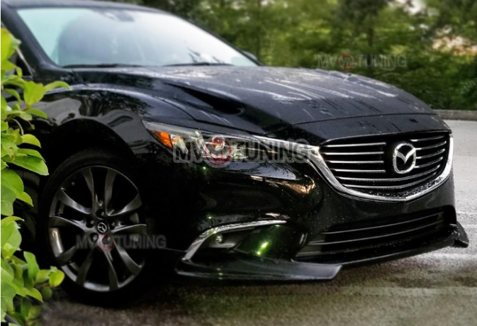 Клыки (накладки) переднего бампера "SkyActivSport" var №3 для Mazda 6 (2015-н.в.) купить недорого с доставкой в Волоколамск
