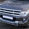 Накладка (юбка) переднего бампера "Broomer Design" (Без ДХЛ) для Mitsubishi Pajero IV (2006-2015) купить недорого с доставкой в Волоколамск