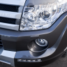 Накладка (юбка) переднего бампера "Broomer Design" (Без ДХЛ) для Mitsubishi Pajero IV (2006-2015) купить недорого с доставкой в Волоколамск