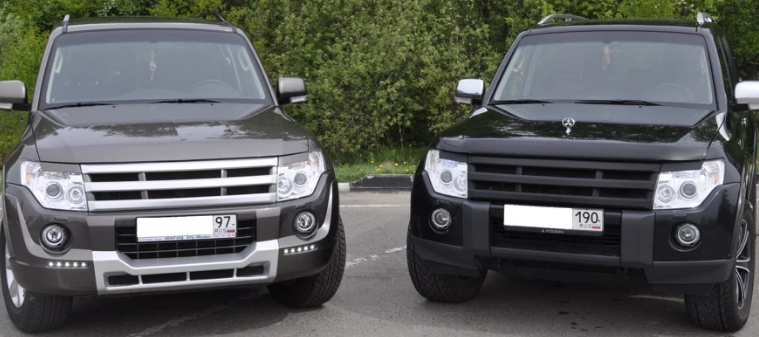 Решетка радиатора "Broomer Design" var №2 для Mitsubishi Pajero 4 (2006-2015) купить недорого с доставкой в Волоколамск