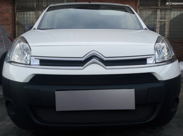 Защита радиатора "Standart" Citroen Berlingo рестайлинг (2008-2016) чёрная купить недорого с доставкой в Волоколамск