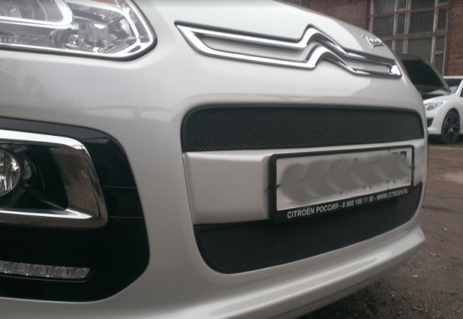 Защита радиатора "Standart" Citroen C3 Picasso (2012-2016) чёрная купить недорого с доставкой в Волоколамск