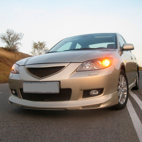 Накладка (юбка) переднего бампера для Mazda 3 седан (2003-2009) купить недорого с доставкой в Волоколамск