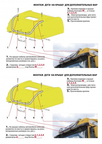 Дуга на крышу для дополнительных фар DAF FT XF105.410-460 (2008-2013)(Окрашенное) купить недорого с доставкой в Волоколамск