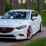 Капот "SkyActivSport" var №1 (с глухими жабрами) для Mazda 6 (2013-н.в.) купить недорого с доставкой в Волоколамск