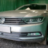 Защита радиатора "Standart" Volkswagen Passat B8 (2014-2019) с фронтальной камерой, хром купить недорого с доставкой в Волоколамск