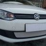 Защита радиатора "Standart" Volkswagen Polo седан (2010-2014) хром купить недорого с доставкой в Волоколамск