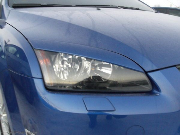 Накладки на фары (реснички) широкие var №2 для Ford Focus 2 (2004-2008) купить недорого с доставкой в Волоколамск