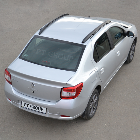 Рейлинги (Черный Муар) "Комфорт" RENAULT Logan (2014-н.в.) купить недорого с доставкой в Волоколамск
