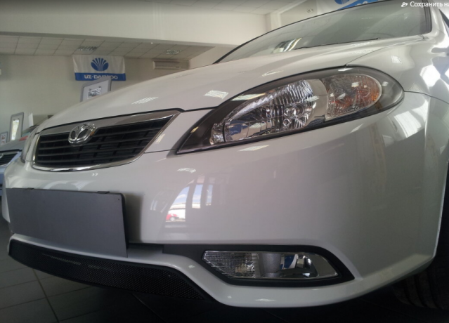 Защита радиатора "Standart" Daewoo Gentra чёрная купить недорого с доставкой в Волоколамск