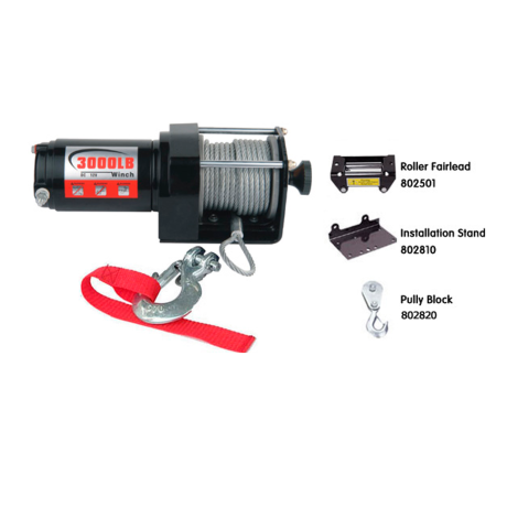 Лебедка для квадроцикла "Master Winch" PM3000, электрическая, 12В купить недорого с доставкой в Волоколамск