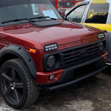 Бампер передний "Urban" под ПТФ для L@DA 4x4 Urban купить недорого с доставкой в Волоколамск