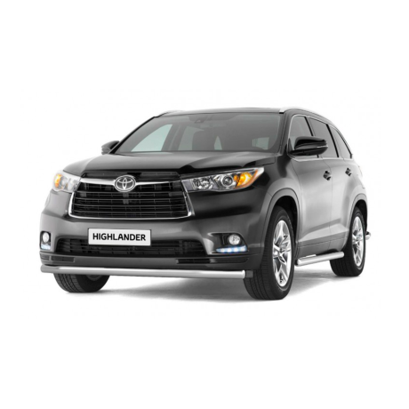 Защита переднего бампера одинарная d63мм (НПС) Toyota Highlander (2014-н.в.) купить недорого с доставкой в Волоколамск