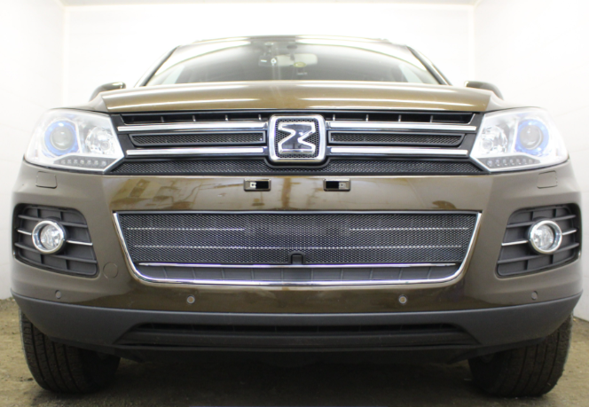 Защита радиатора "Standart" Zotye T600 (2014-2021) верх, чёрная купить недорого с доставкой в Волоколамск