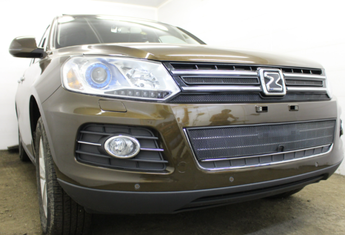Защита радиатора "Standart" Zotye T600 (2014-2021) верх, чёрная купить недорого с доставкой в Волоколамск