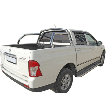 Защитная дуга багажника (d63,5) для SsangYong Actyon Sports (2012-2015)(Нерж. Сталь) купить недорого с доставкой в Волоколамск