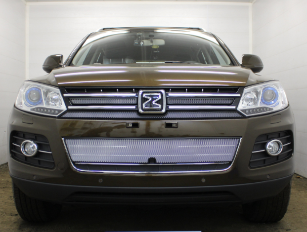 Защита радиатора "Standart" Zotye T600 (2014-2021) верх, хром купить недорого с доставкой в Волоколамск