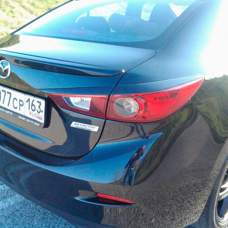 Накладки на задние фары (реснички) "Самурай" (4 части) для Mazda 3 (2013-2019) купить недорого с доставкой в Волоколамск