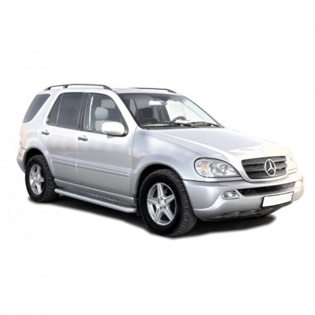 Защита порогов с алюминиевым листом (d63,5) для Mercedes-Benz ML 320/350 (2001-2005)(Окрашенное) купить недорого с доставкой в Волоколамск