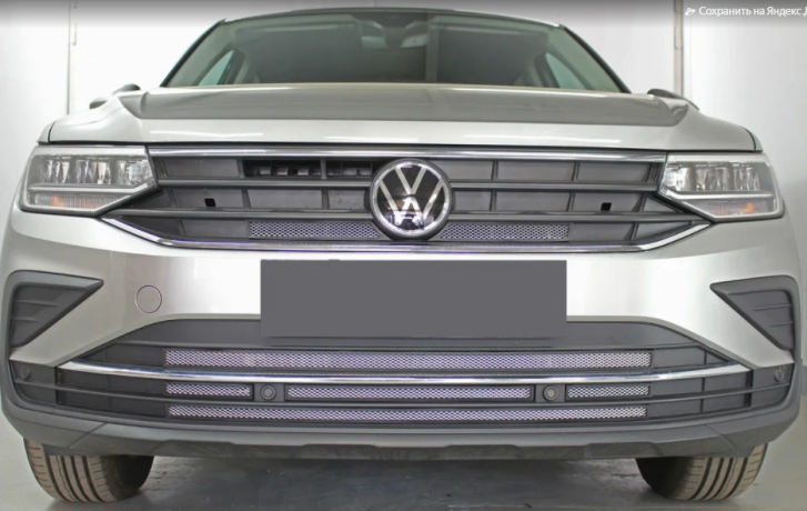 Защита радиатора "Standart" Volkswagen Tiguan II рестайлинг (2020-н.в.) низ, хром купить недорого с доставкой в Волоколамск