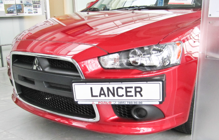 Рамка под номер на передний бампер для Mitsubishi Lancer X (2010-2016) купить недорого с доставкой в Волоколамск