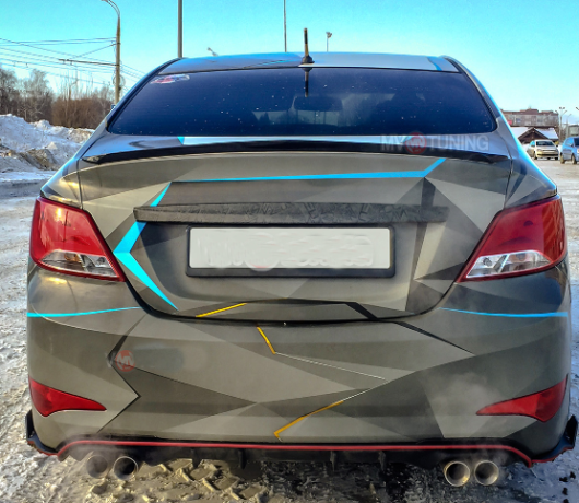 Лип-Спойлер "HS-1" для Hyundai Solaris (2010-2016) купить недорого с доставкой в Волоколамск
