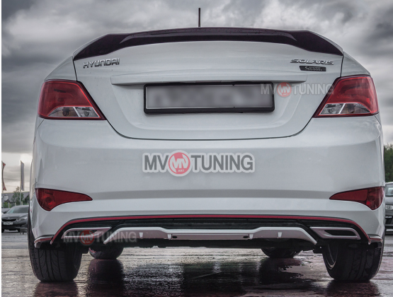 Лип-Спойлер "Zeus" для Hyundai Solaris (2010-2016) купить недорого с доставкой в Волоколамск