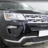 Защита радиатора "Standart" Ford Explorer рестайлинг-2 (2018-2019) верх, чёрная купить недорого с доставкой в Волоколамск