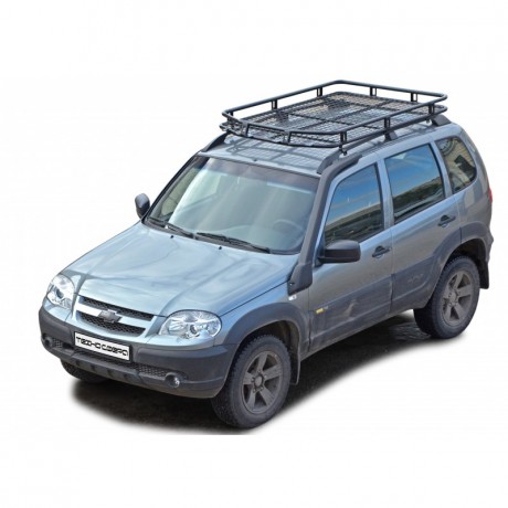 Багажник экспедиционный «Трофи» (на рейлинги) для B@3 2123 "Chevrolet Niv@" (С сеткой) купить недорого с доставкой в Волоколамск