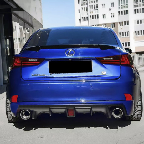 Диффузор заднего бампера №2 (с килями и стоп сигналом) для Lexus IS III (2013-2022) купить недорого с доставкой в Волоколамск