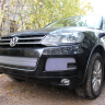Защита радиатора "Standart" Volkswagen Touareg II (2010-2014) центральная, хром купить недорого с доставкой в Волоколамск