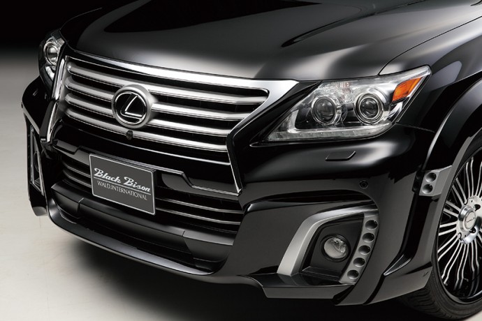 Вставки металлические в бампер передний "Wald Black Bison" для Lexus LX 570 (J200, 2013-2016) купить недорого с доставкой в Волоколамск