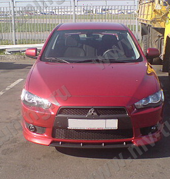 Зубатка - вставка между передними клыками для Mitsubishi Lancer X (2007-2016) купить недорого с доставкой в Волоколамск