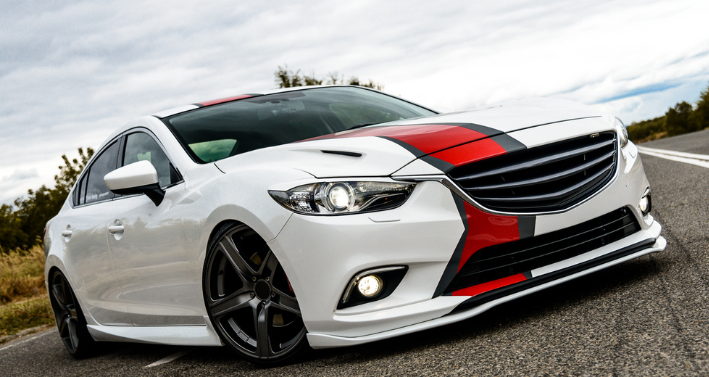 Сплиттер передний под стандартный бампер для Mazda 6 (2013-н.в.) купить недорого с доставкой в Волоколамск