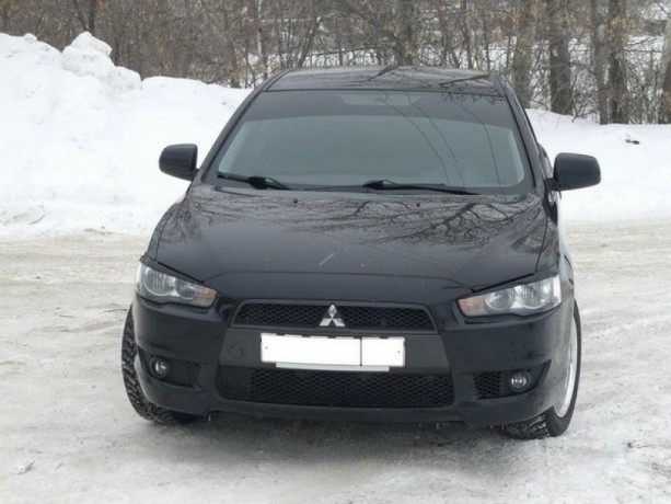 Накладки на фары (реснички) для Mitsubishi Lancer X (2007-2016) купить недорого с доставкой в Волоколамск