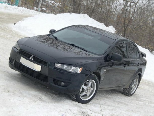 Накладки на фары (реснички) для Mitsubishi Lancer X (2007-2016) купить недорого с доставкой в Волоколамск