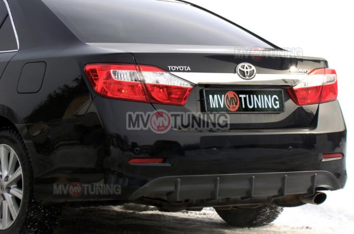 Диффузор заднего бампера var №1 (под окраску) для Toyota Camry XV50 (2012-2014) купить недорого с доставкой в Волоколамск