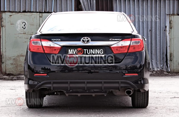 Диффузор заднего бампера var №1 (под окраску) для Toyota Camry XV50 (2012-2014) купить недорого с доставкой в Волоколамск