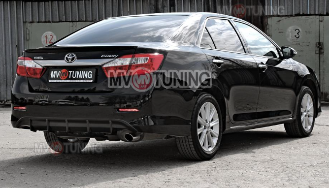 Диффузор заднего бампера var №1 (под окраску) для Toyota Camry XV50 (2012-2014) купить недорого с доставкой в Волоколамск