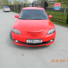 Накладки на фары (реснички) "Лодочки" для Mazda 3, хэтчбэк (2003-2009) купить недорого с доставкой в Волоколамск