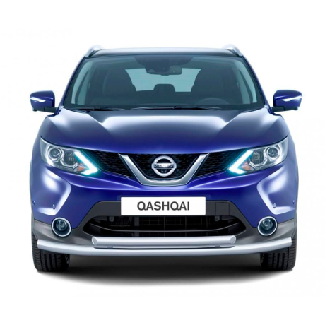 Защита переднего бампера двойная d63/51мм (НПС) Nissan Qashqai (2016-н.в.) купить недорого с доставкой в Волоколамск