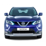 Защита переднего бампера двойная d63/51мм (НПС) Nissan Qashqai (2016-н.в.) купить недорого с доставкой в Волоколамск