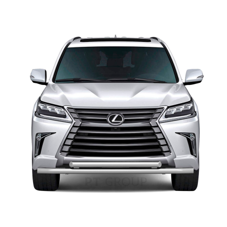 Защита переднего бампера двойная d63/63мм (НПС) LEXUS 450D (2015-н.в.) купить недорого с доставкой в Волоколамск